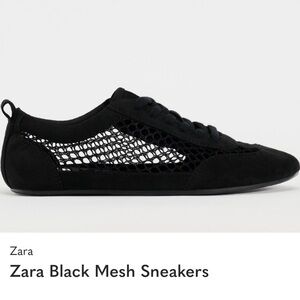 Zara Black Mesh Sneakers